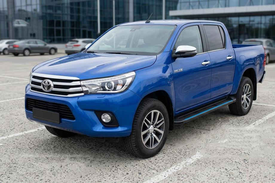 Toyota Hilux 2015– Sānu sliekšņi Maya Blue (2 gab., alumīnijs) Image