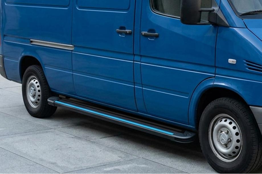 Volkswagen LT 1995–2006 Sānu sliekšņi Maya Blue (2 gab., alumīnijs) Image