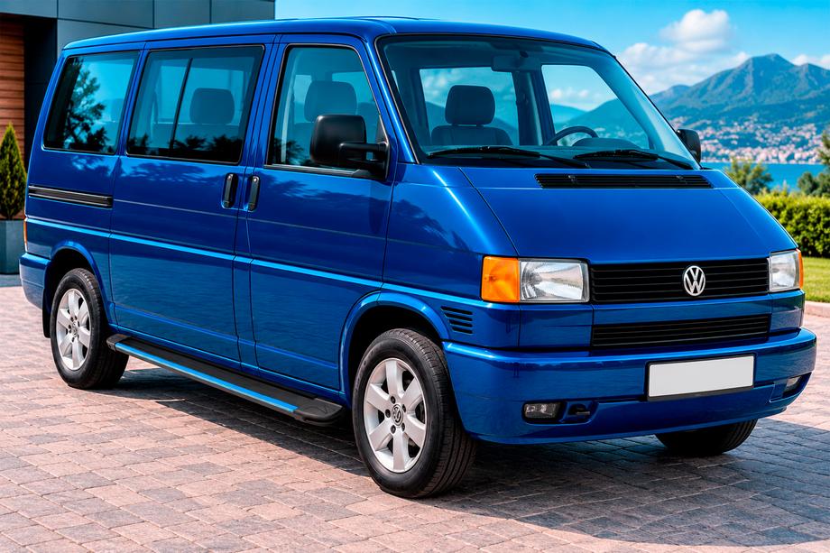 Volkswagen T4 Caravelle/Multivan 1990–2003 Sānu sliekšņi Maya Blue (2 gab., alumīnijs) Foto 1