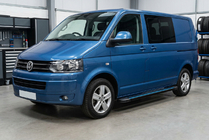Volkswagen T5 2010–2015 Sānu sliekšņi Maya Blue (2 gab., alumīnijs) foto 1