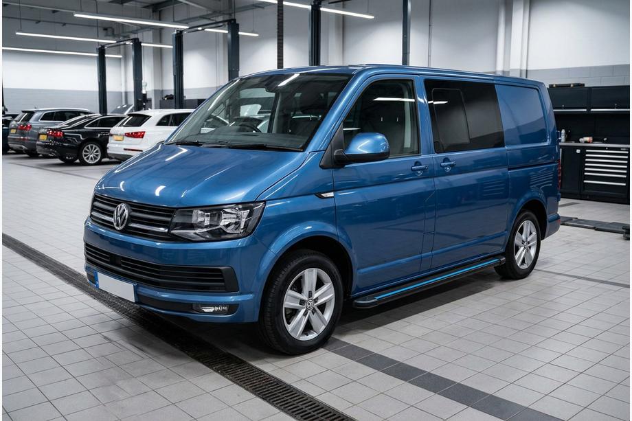 Volkswagen T6 2015–2024 Sānu sliekšņi Maya Blue (2 gab., alumīnijs) Garā riteņu bāze Image