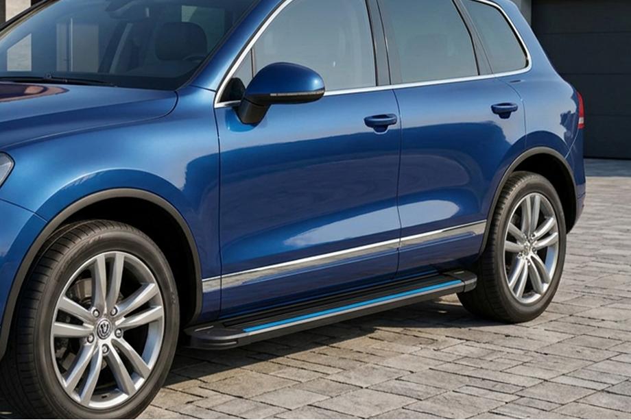 Volkswagen Touareg 2002–2010 Sānu pakāpieni Maya Blue-Black (2 gab., alumīnijs) Image
