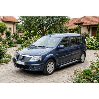 Sānu sliekšņi New Vision Black (2 gab., alumīnijs) Dacia Logan MCV 2004–2014 foto 1