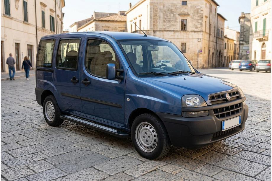 Fiat Doblo I 2005–2010 Sānu sliekšņi New Vision Black (2 gab., alumīnijs) Standarta bāze Image