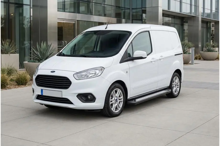 Ford Courier 2014–2023 Sānu sliekšņi New Vision Black (2 gab., alumīnijs) Image
