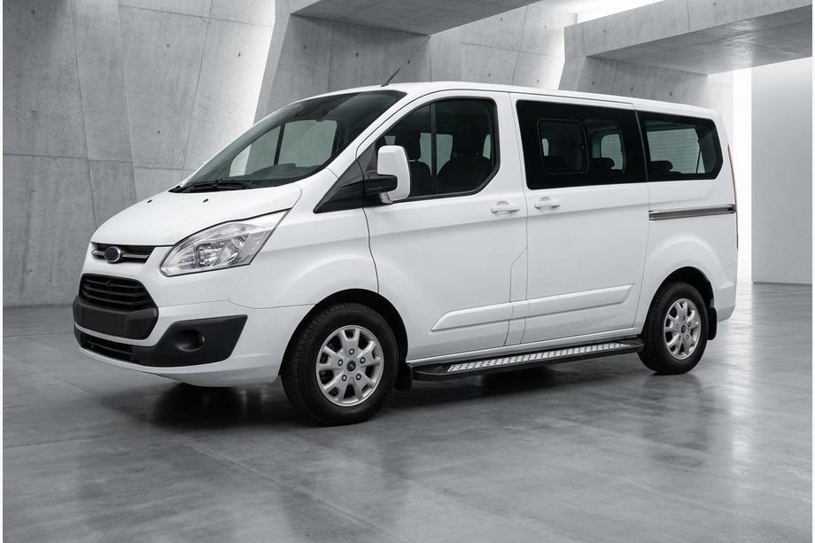 Ford Custom 2013–2022 Sānu sliekšņi New Vision Black (2 gab., alumīnijs) Image