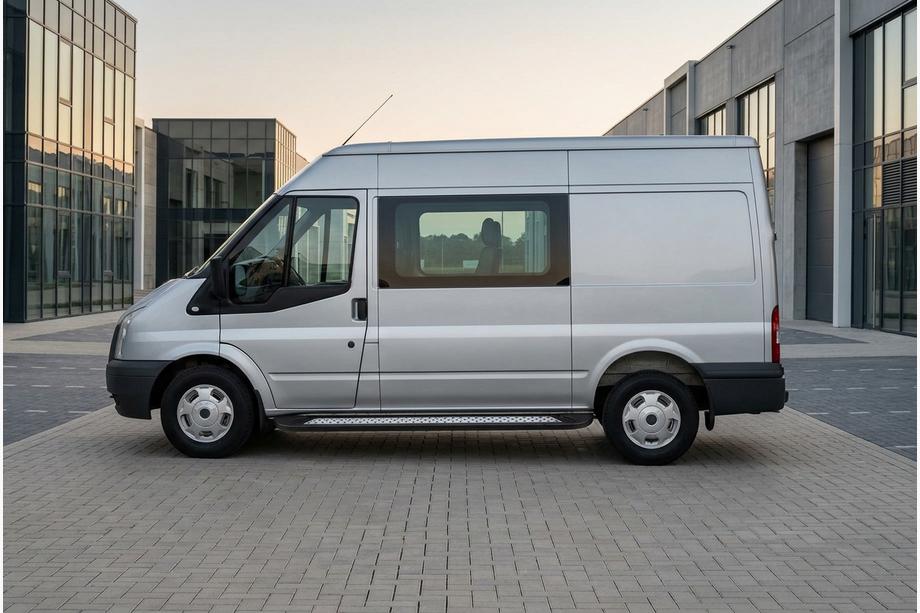 Ford Transit 2000–2014 Sānu sliekšņi New Vision Black (2 gab., alumīnijs) L3/L4 (garā) Image