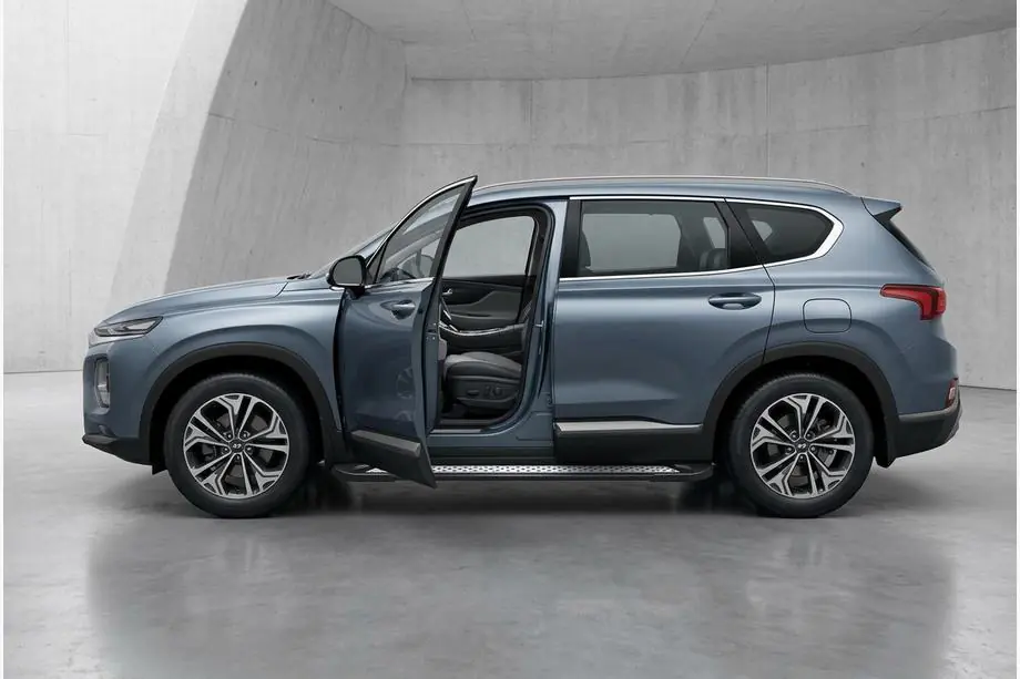 Hyundai Santa Fe 4 2018–2023 Sānu sliekšņi New Vision Black (2 gab., alumīnijs) Image