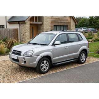 Sānu sliekšņi New Vision Black (2 gab., alumīnijs) Hyundai Tucson JM 2004– foto 1