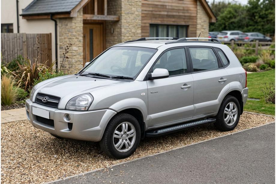 Hyundai Tucson JM 2004– Sānu sliekšņi New Vision Black (2 gab., alumīnijs) Image