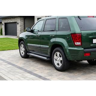 Sānu sliekšņi New Vision Black (2 gab., alumīnijs) Jeep Grand Cherokee WK 2004–2010 foto 1