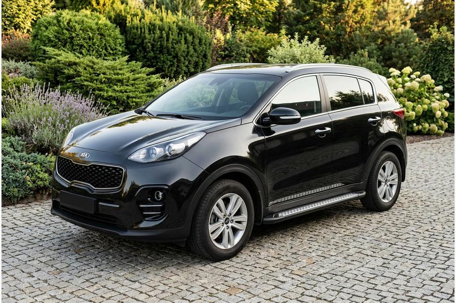 Kia Sportage 2015–2021 Sānu sliekšņi New Vision Black (2 gab., alumīnijs) Image