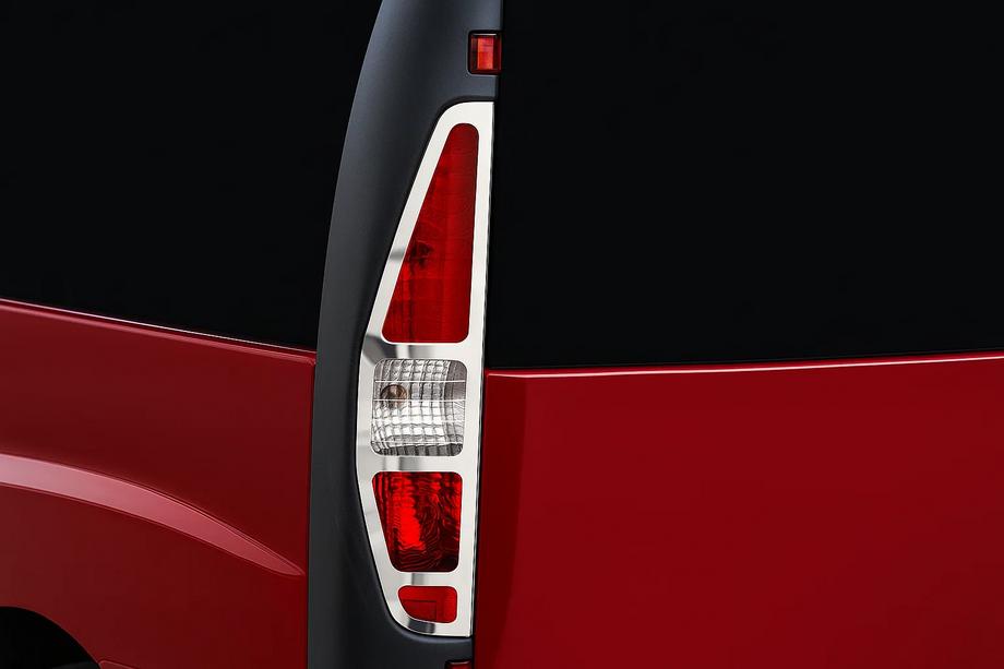 Fiat Doblo I 2001–2005 Aizmugurējo stop lukturu uzlikas (2 gab., nerūsējošais tērauds) OmsaLine – itāļu nerūsējošais tērauds Image