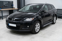 Mazda CX-7 2006–2012 Sānu sliekšņi New Vision Black (2 gab., alumīnijs) foto 1
