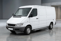 Mercedes Sprinter W901/902/903/904/905 1995–2006 Sānu sliekšņi New Vision Black (2 gab., alumīnijs) foto 1