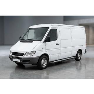 Sānu sliekšņi New Vision Black (2 gab., alumīnijs) Mercedes Sprinter W901/902/903/904/905 1995–2006 foto 1