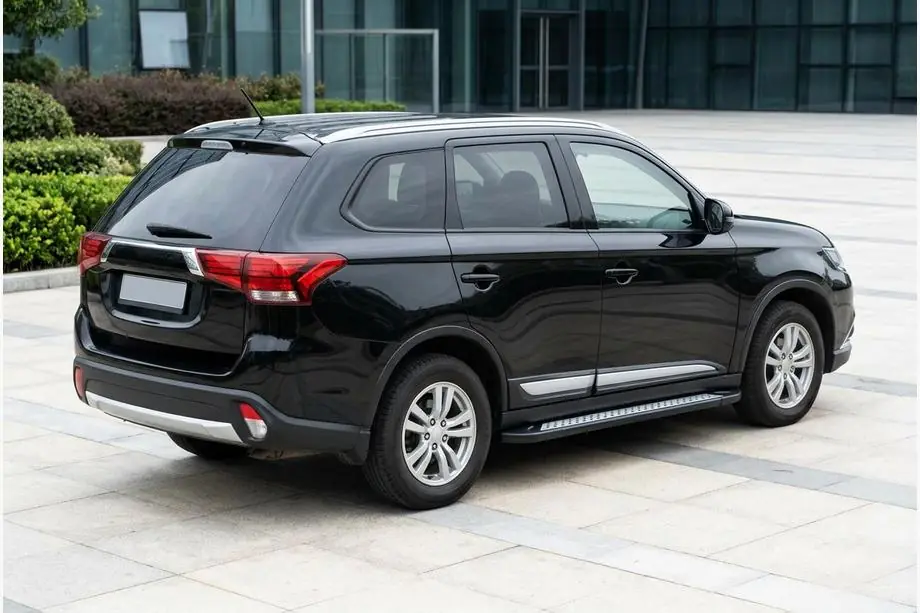 Mitsubishi Outlander 2012–2021 Sānu sliekšņi New Vision Black (2 gab., alumīnijs) Foto 1