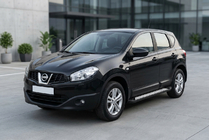 Nissan Qashqai 2010–2014 Sānu pakāpieni Vision New Black (2 gab., alumīnijs) Īsā riteņu bāze foto 1