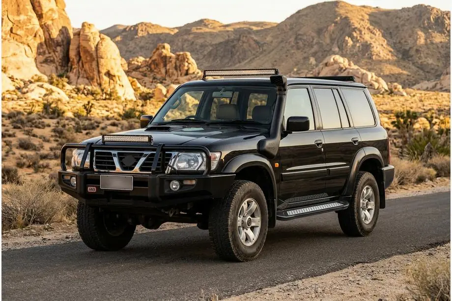 Nissan Patrol Y61 1997–2011 Sānu sliekšņi New Vision Black (2 gab., alumīnijs) Image