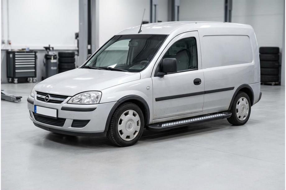 Opel Combo 2002–2012 Sānu sliekšņi New Vision Black (2 gab., alumīnijs) Image