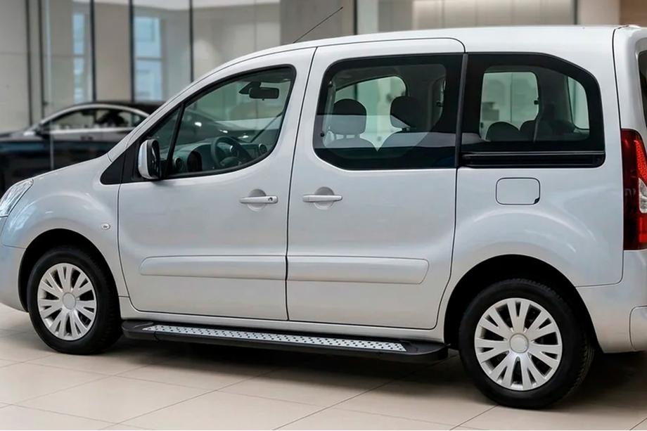 Peugeot Partner Tepee 2008–2018 Sānu sliekšņi New Vision Black (2 gab., alumīnijs) Foto 1