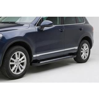 Sānu sliekšņi New Vision Black (2 gab., alumīnijs) Porsche Cayenne 2003–2010 foto 1