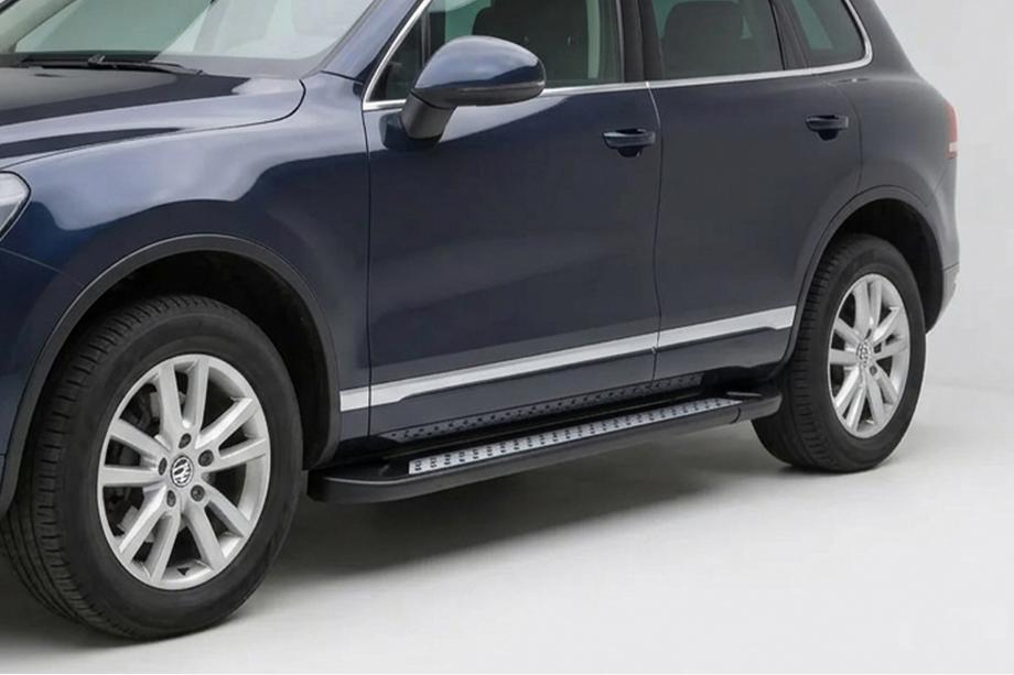 Porsche Cayenne 2003–2010 Sānu sliekšņi New Vision Black (2 gab., alumīnijs) Image