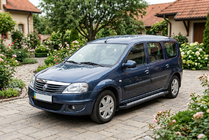 Renault Logan MCV 2005–2013 Sānu sliekšņi New Vision Black (2 gab., alumīnijs) foto 1