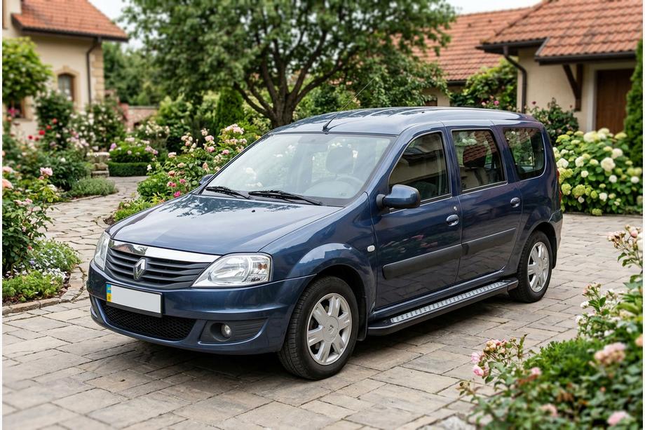 Renault Logan MCV 2005–2013 Sānu sliekšņi New Vision Black (2 gab., alumīnijs) Image
