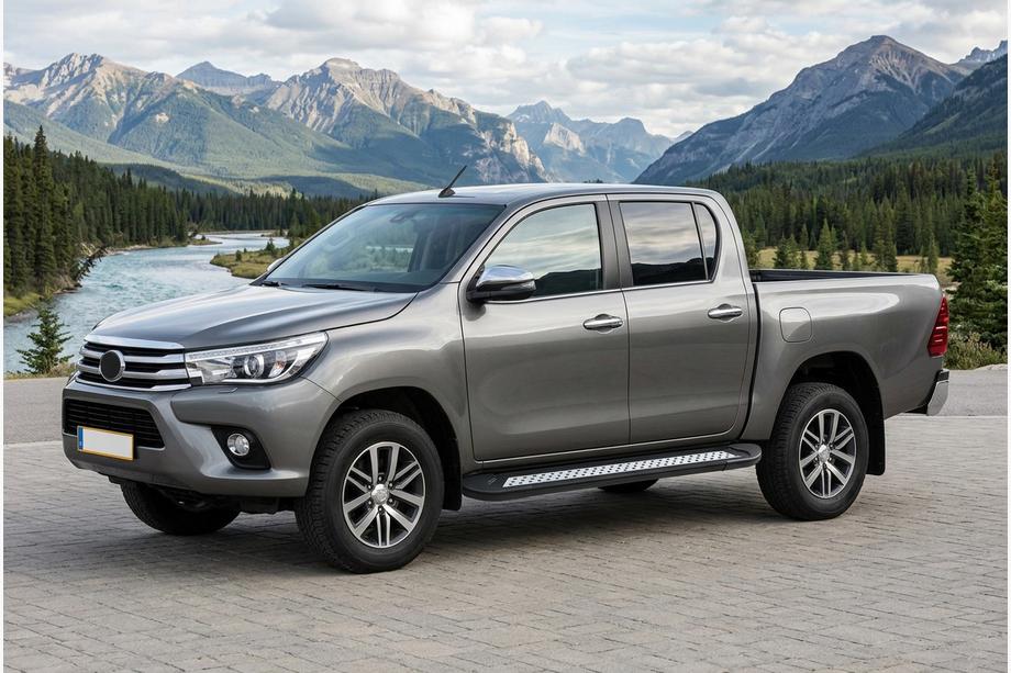 Toyota Hilux 2015– Sānu sliekšņi New Vision Black (2 gab., alumīnijs) Image