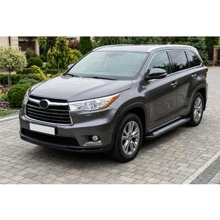 Sānu sliekšņi New Vision Black (2 gab., alumīnijs) Toyota Highlander 2013–2019 foto 1