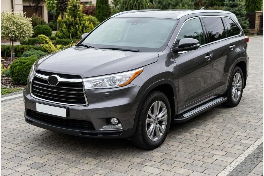 Toyota Highlander 2013–2019 Sānu sliekšņi New Vision Black (2 gab., alumīnijs) Foto 1