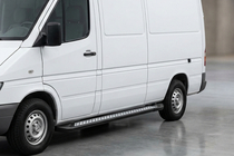 Volkswagen LT 1995–2006 Sānu sliekšņi New Vision Black (2 gab., alumīnijs) Garā riteņu bāze foto 1