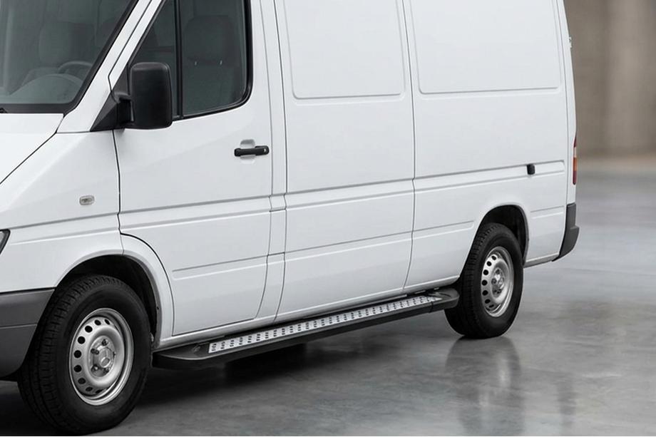 Volkswagen LT 1995–2006 Sānu sliekšņi New Vision Black (2 gab., alumīnijs) Garā riteņu bāze Image