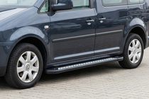 Volkswagen Caddy 2010–2015 Sānu sliekšņi New Vision Black (2 gab., alumīnijs) Maxi riteņu bāze foto 1