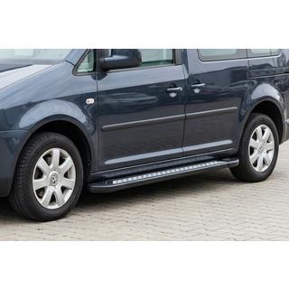 Sānu sliekšņi New Vision Black (2 gab., alumīnijs) Volkswagen Caddy 2010–2015 foto 1