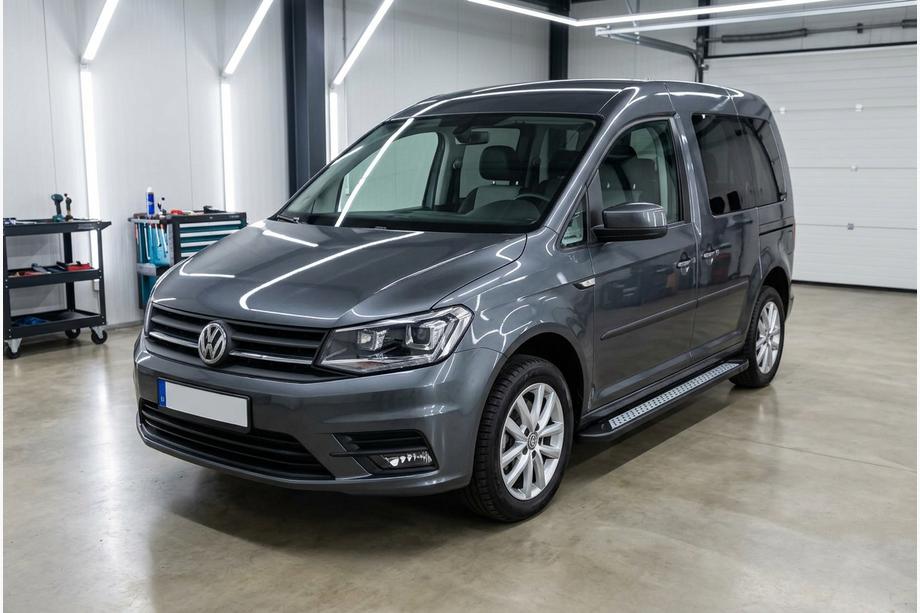 Volkswagen Caddy 2015–2020 Sānu sliekšņi New Vision Black (2 gab., alumīnijs) Foto 1