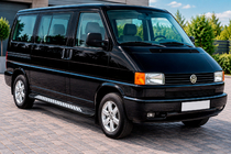 Volkswagen T4 Transporter 1990–2003 Sānu pakāpieni Vision New Black (2 gab., alumīnijs) Īsā riteņu bāze foto 1