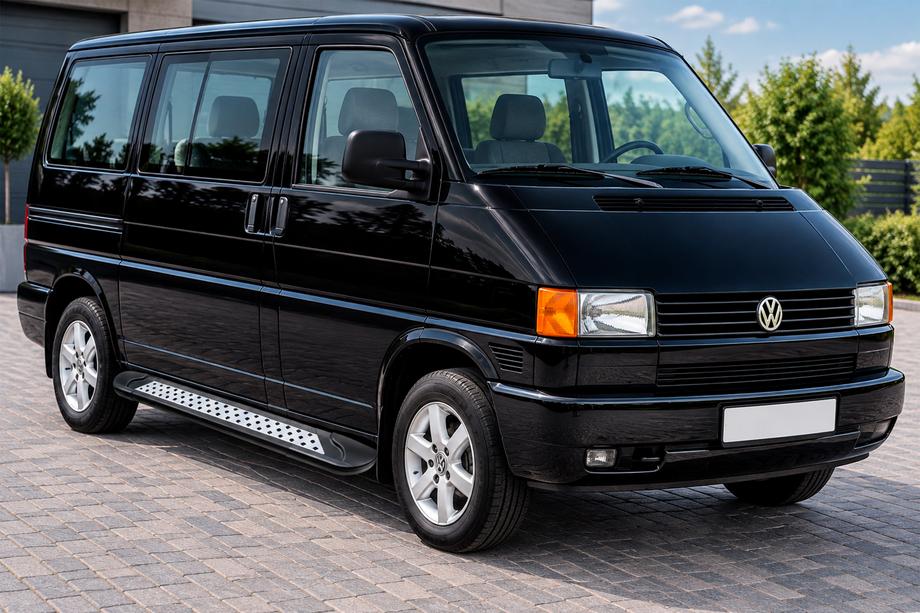Volkswagen T4 Caravelle/Multivan 1990–2003 Sānu sliekšņi New Vision Black (2 gab., alumīnijs) Image