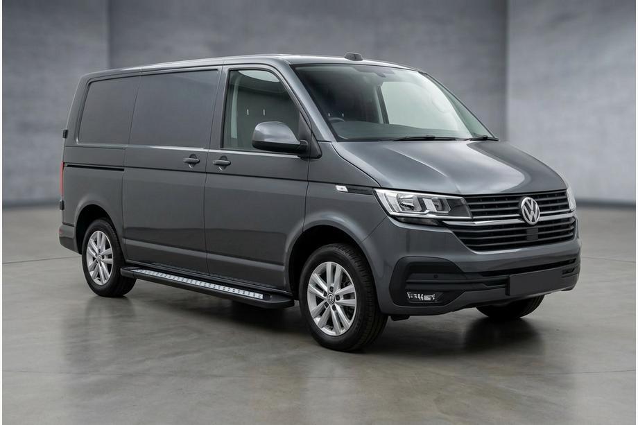 Volkswagen T6 2015–2024 Sānu sliekšņi New Vision Black (2 gab., alumīnijs) Īsā riteņu bāze Image
