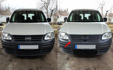 Volkswagen Caddy 2004–2010 Ziemas pārsegs radiatora restei (augšējais) Matēta foto 1