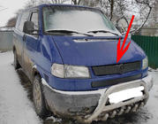Volkswagen T4 Caravelle/Multivan 1990–2003 Ziemas augšējais radiatora režģa aizsegs Matēta taisnajai priekšpusei foto 1