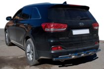 Kia Sorento II XM 2009–2014 Aizmugures aizsargloks AK015 (nerūsējošais tērauds) foto 1