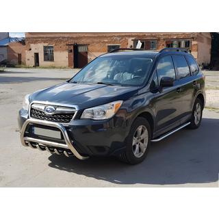 Priekšējais bullbar WT003 (nerūsējošais tērauds) Subaru Forester 2013–2018 foto 2