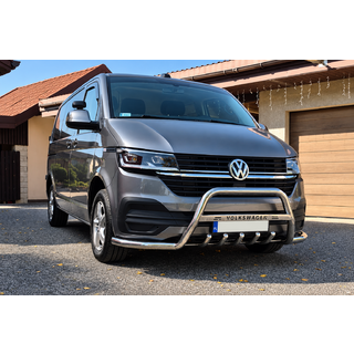 Nerūsējošā tērauda bullbar WT004-ST Volkswagen T6 2015–2024 foto 1