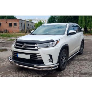Priekšējais aizsargstienis ST-Special (nerūsējošais tērauds) Toyota Highlander 2013–2019 foto 2