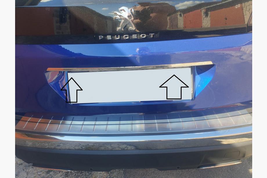 Peugeot 3008 2016–2023 Līste virs numura zīmes (nerūsējošais tērauds) Image