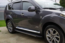 Mitsubishi Outlander 2006–2012 Sānu sliekšņi Bosphorus Grey (2 gab., alumīnijs) foto 5