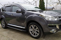 Citroen C-Crosser 2007–2013 Sānu sliekšņi Bosphorus Grey (2 gab., alumīnijs) foto 1