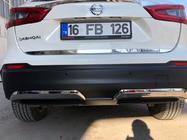 Nissan Qashqai 2014–2021 Nerūsējošā tērauda uzlikas aizmugurējā bampera malai (2017-2021) foto 2